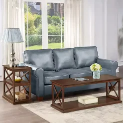 Kirklands Home Wood Double X Sides Coffee Table Brown