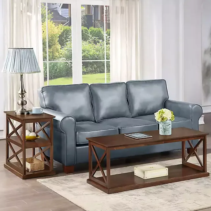 Kirklands Home Wood Double X Sides Coffee Table Brown