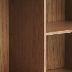 Kirklands Home Brown Wood Frame Metal Base 2-Door Cabinet