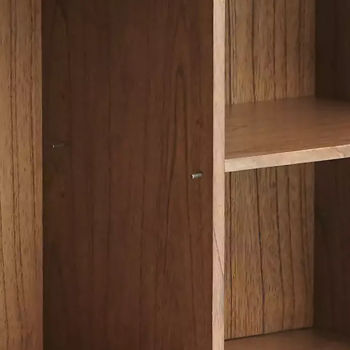 Kirklands Home Brown Wood Frame Metal Base 2-Door Cabinet