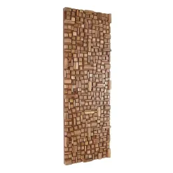 Sale Kirklands Home Wood Geometric Block Wall Plaque, 16x48 in. Brown