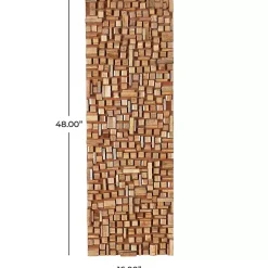 Sale Kirklands Home Wood Geometric Block Wall Plaque, 16x48 in. Brown