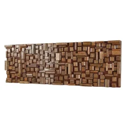 Online Kirklands Home Wood Geometric Block Wall Plaque, 36x12 in. Brown