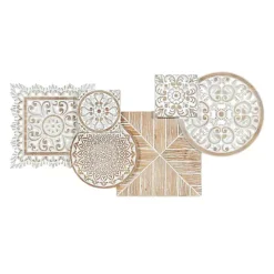 Online Kirklands Home Brown Wood Geometric Layered Shapes Wall Plaque