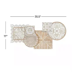 Online Kirklands Home Brown Wood Geometric Layered Shapes Wall Plaque