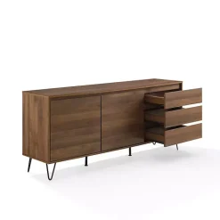 Online Kirklands Home Wood Hairpin Legs Media Cabinet Brown