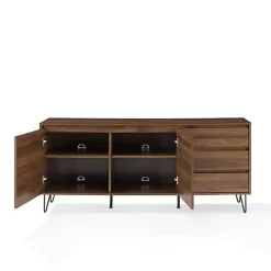 Online Kirklands Home Wood Hairpin Legs Media Cabinet Brown