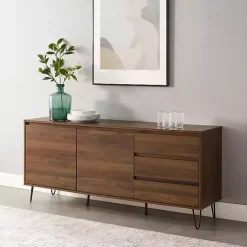 Online Kirklands Home Wood Hairpin Legs Media Cabinet Brown