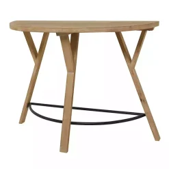 Online Kirklands Home Wood Half Round Console Table Brown