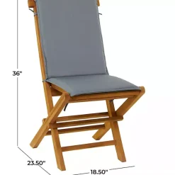 Sale Kirklands Home Wood Outdoor Folding Dining Chairs, Set of 2 Brown