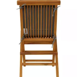 Sale Kirklands Home Wood Outdoor Folding Dining Chairs, Set of 2 Brown