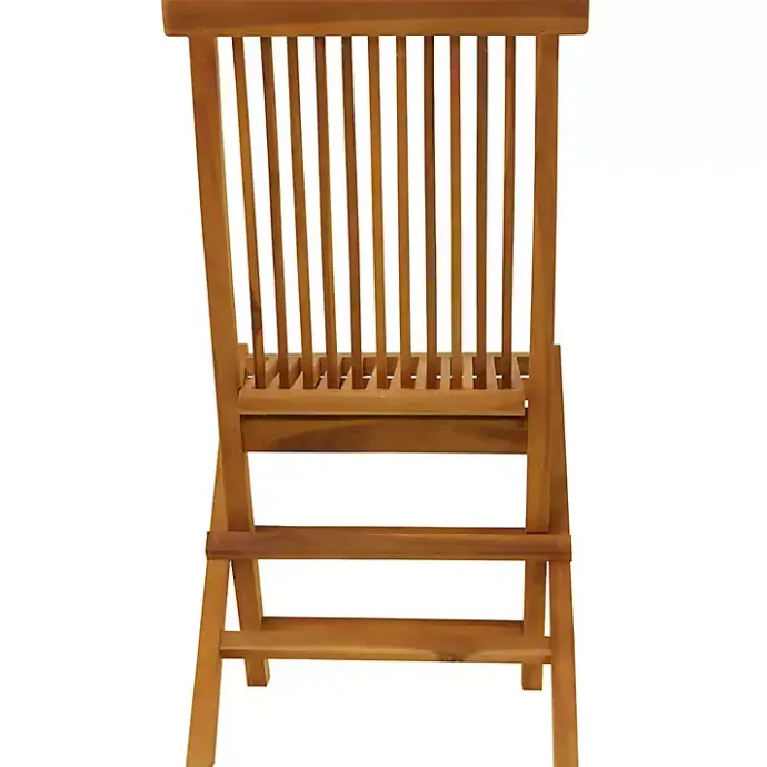 Sale Kirklands Home Wood Outdoor Folding Dining Chairs, Set of 2 Brown