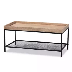 Best Kirklands Home Wood Raised Edge Coffee Table Brown