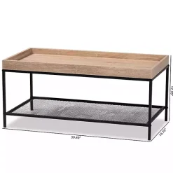 Best Kirklands Home Wood Raised Edge Coffee Table Brown