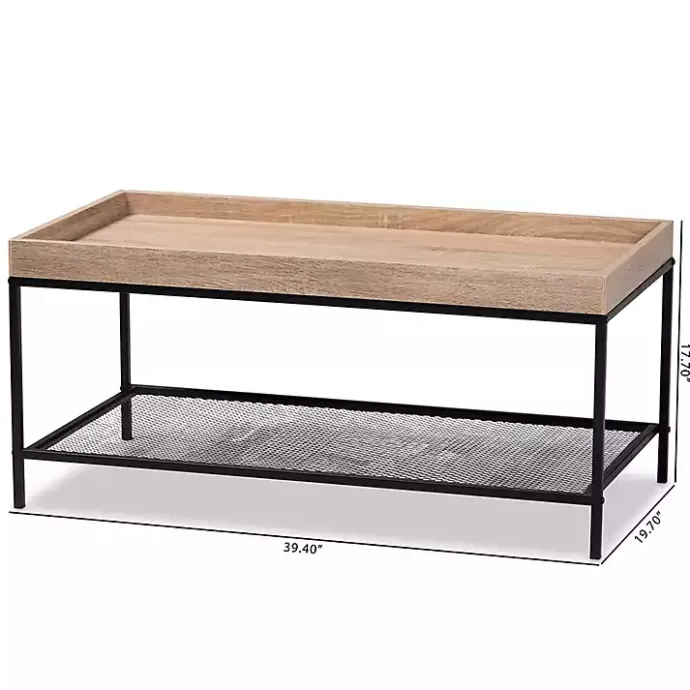 Best Kirklands Home Wood Raised Edge Coffee Table Brown