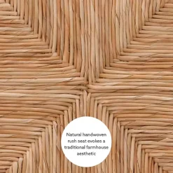 Outlet Kirklands Home Wood Seagrass Backless 2-pc. Bar Stool Set Brown