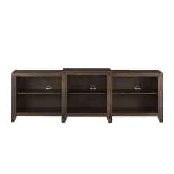 Kirklands Home Wood 6-Shelf Media Cabinet Brown