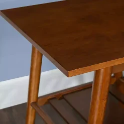 Clearance Kirklands Home Wood Slatted Bottom Shelf Coffee Table Brown