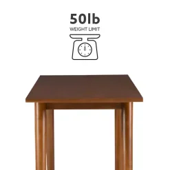 Best Kirklands Home Wood Slatted Bottom Shelf Console Table Brown