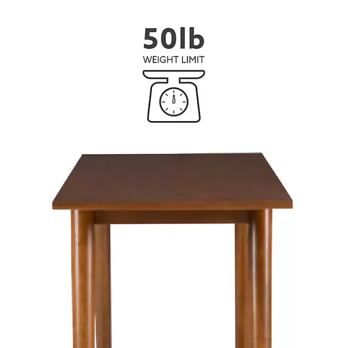 Best Kirklands Home Wood Slatted Bottom Shelf Console Table Brown