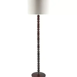 Best Kirklands Home Wood Spindle Paduak Floor Lamp Brown