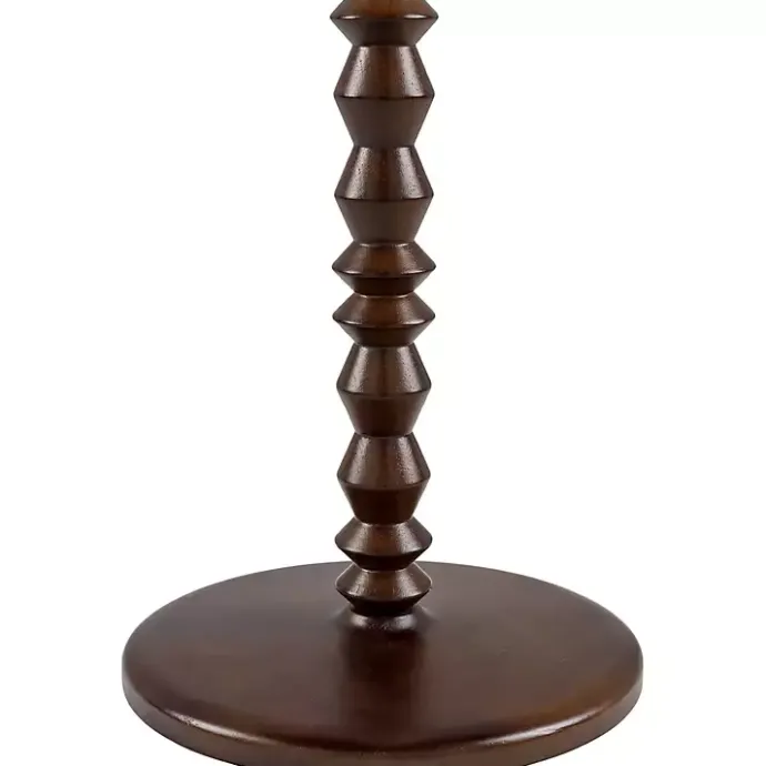 Best Kirklands Home Wood Spindle Paduak Floor Lamp Brown