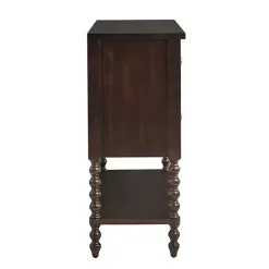 Sale Kirklands Home Wood Turned Legs 2-Drawer Chest Brown