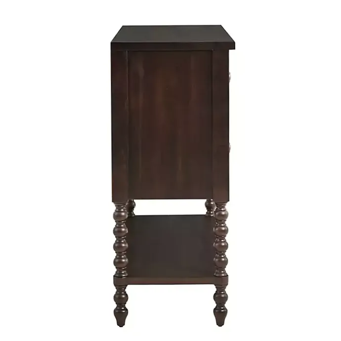 Sale Kirklands Home Wood Turned Legs 2-Drawer Chest Brown