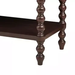 Sale Kirklands Home Wood Turned Legs 2-Drawer Chest Brown