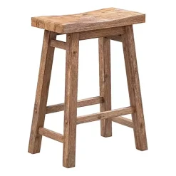 Sale Kirklands Home Wooden Saddle Seat Counter Stool Brown