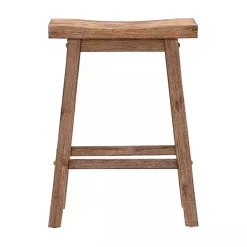 Sale Kirklands Home Wooden Saddle Seat Counter Stool Brown