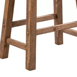 Sale Kirklands Home Wooden Saddle Seat Counter Stool Brown