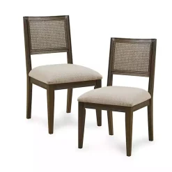 Discount Kirklands Home Woven Back Dining Chairs, Set of 2 Brown