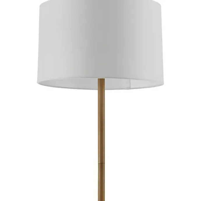 Sale Kirklands Home Brown Woven Marni Floor Lamp White