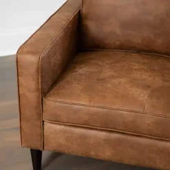 Kirklands Home Wyatt Faux Leather Armchair Brown