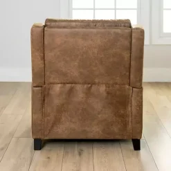 Clearance Kirklands Home Wyatt Faux Leather Recliner Brown