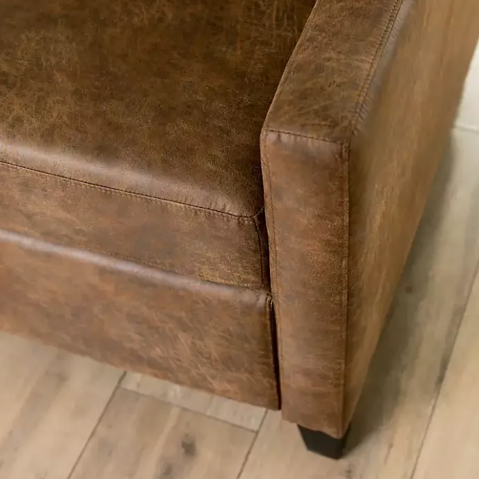 Clearance Kirklands Home Wyatt Faux Leather Recliner Brown