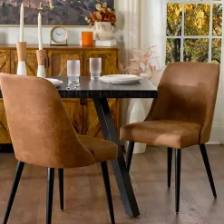 Sale Kirklands Home Wyatt Faux Leather Dining Chair Brown