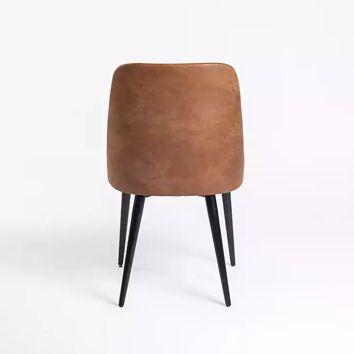 Best Kirklands Home Wyatt Faux Leather Dining Chairs, Set of 2 Brown