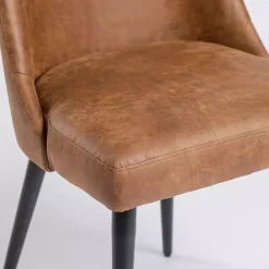 Best Kirklands Home Wyatt Faux Leather Dining Chairs, Set of 2 Brown