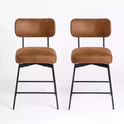 Online Kirklands Home Wyatt Swivel Counter Stools, Set of 2 Brown