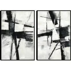 Best Kirklands Home Brushed Away Framed Canvas Art Prints, Set of 2