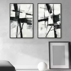 Best Kirklands Home Brushed Away Framed Canvas Art Prints, Set of 2