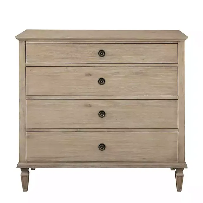 Kirklands Home Brushed Birch 4-Drawer Wooden Dresser Tan