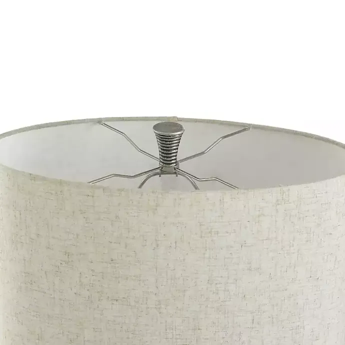 Sale Kirklands Home Brushed Gold Ribbed Table Lamp Ivory