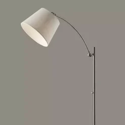 Outlet Kirklands Home Brushed Adjustable Arm Floor Lamp Silver