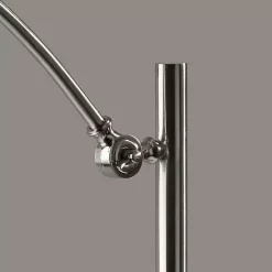 Outlet Kirklands Home Brushed Adjustable Arm Floor Lamp Silver