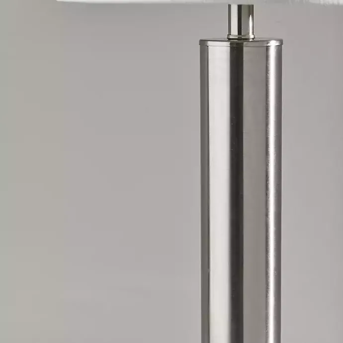 Best Kirklands Home Brushed Steel Cylinder Table Lamp White