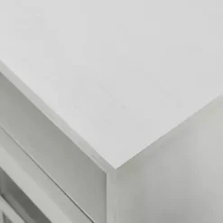 Clearance Kirklands Home Brushed Window Pane TV Stand White