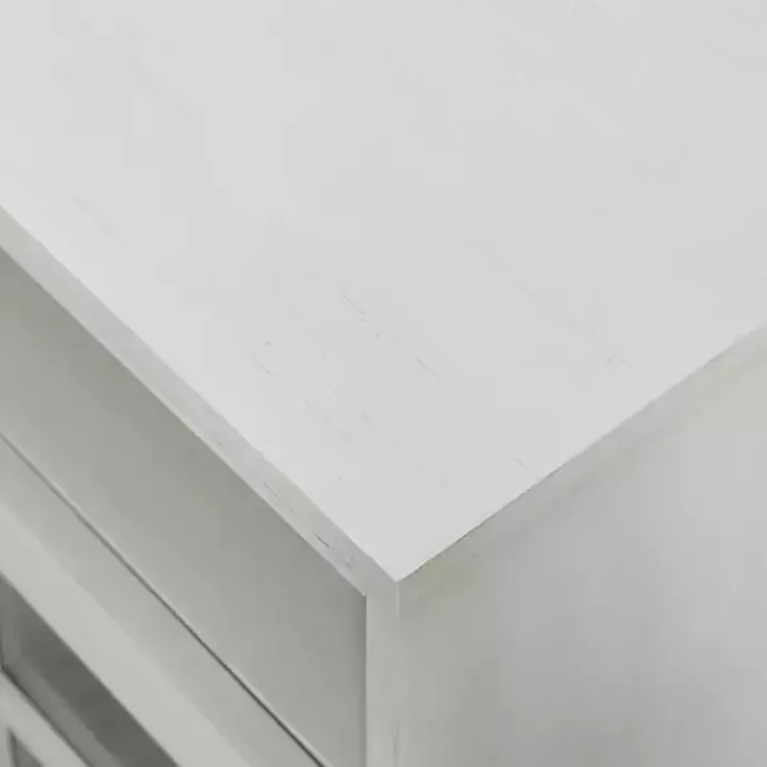 Clearance Kirklands Home Brushed Window Pane TV Stand White